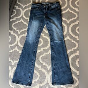 American Eagle Outfitters Flare Jeans in Dark Blue